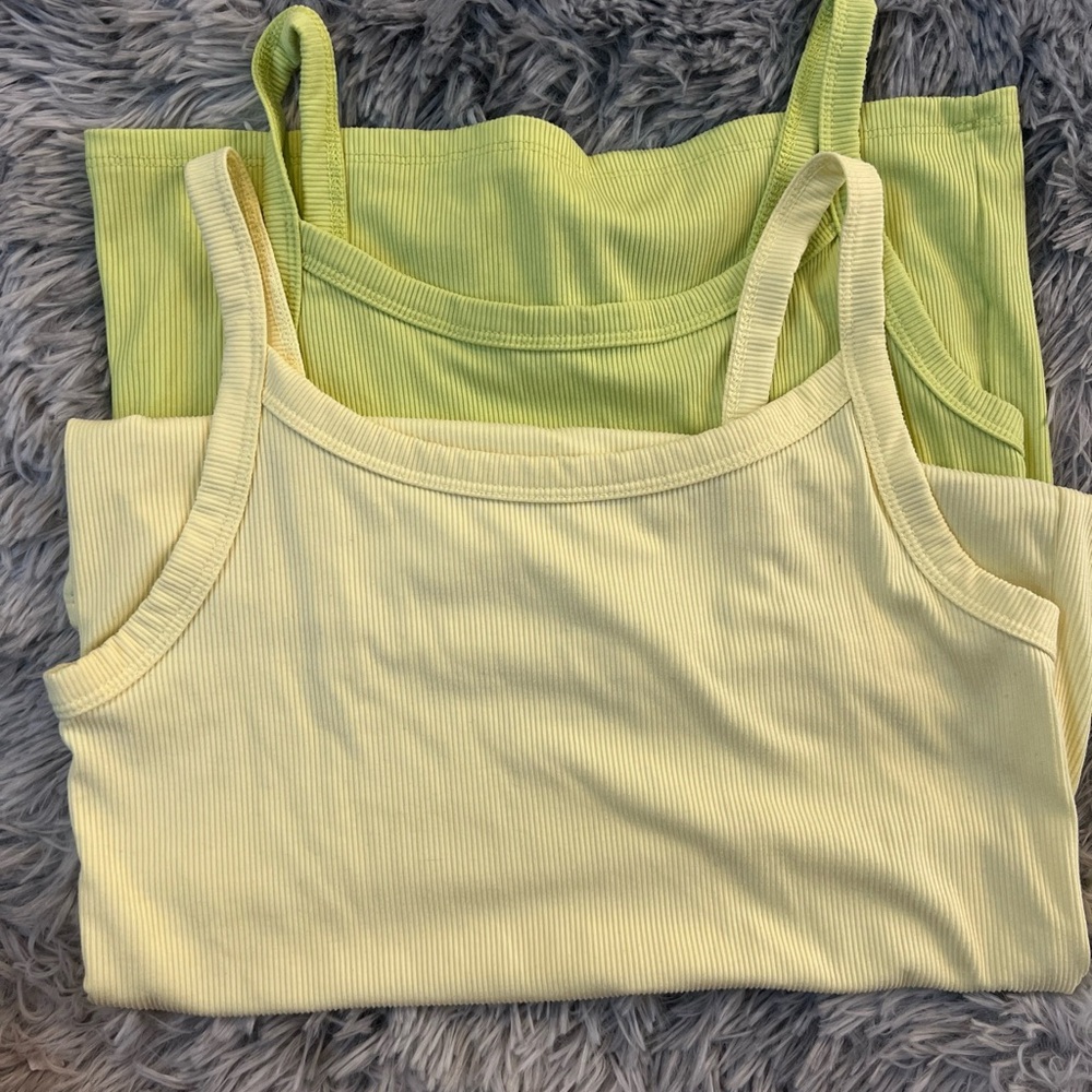 4  Mixed Colors Women  Basic Ribbed Tank Top   2-M , 2-xl